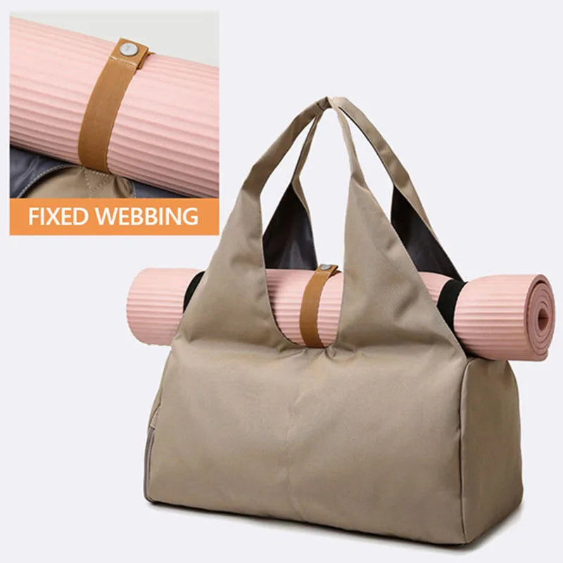 "Versatile Women's Yoga Mat & Gym Tote Bag - Stylish, Functional Storage for Fitness & Travel!"