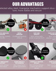 Elbow Support Automatic Rebound Abdominal Wheel Core Muscle Ab Trainer with Counter Display Fitness Exercise Roller Wheel