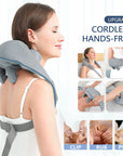 Wireless Neck and Back Massager Neck and Shoulder Kneading Massage Shawl Neck Cervical Relaxing Trapezius Massager