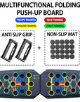 Portable Multifunctional Push-Up Board Set with Handles Foldable Fitness Equipment for Chest Abdomen Arms and Back Training