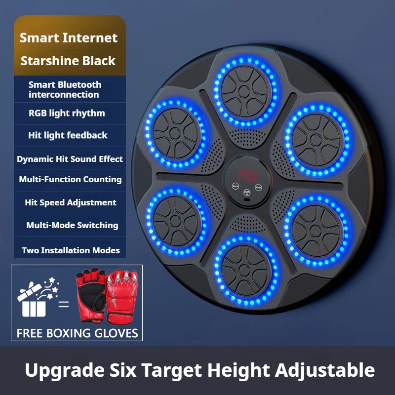 New Music Boxing Machine Smart Bluetooth Wall Mounted Music Boxing Trainer Gym Home Electronic Boxing Target Punching Equipment