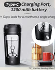 650Ml USB Electric Portable Whey Protein Shaker Bottle Fully Automatic Stirring Cup Rechargeable Gym BA Free Cocktail Blend